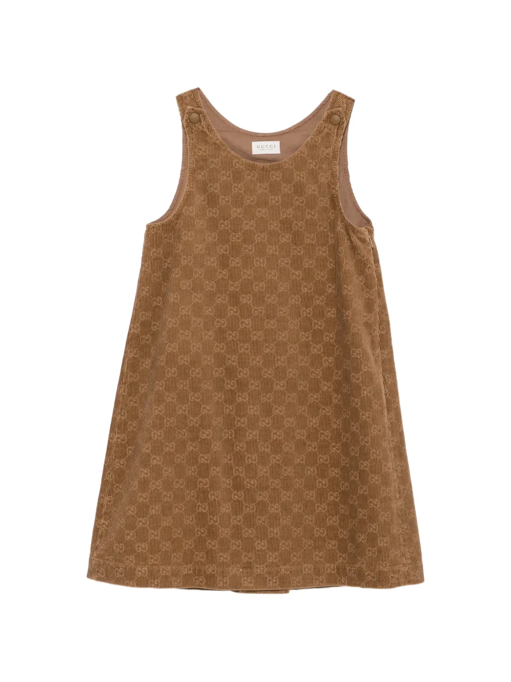 Gucci Kids GG-print corduroy dress Bruin