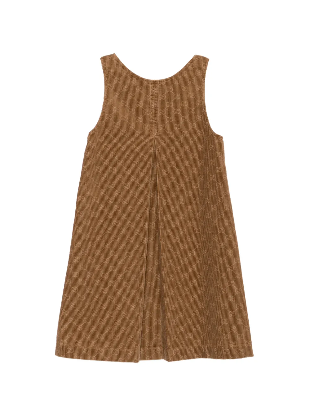 Gucci Kids GG-print corduroy dress Bruin
