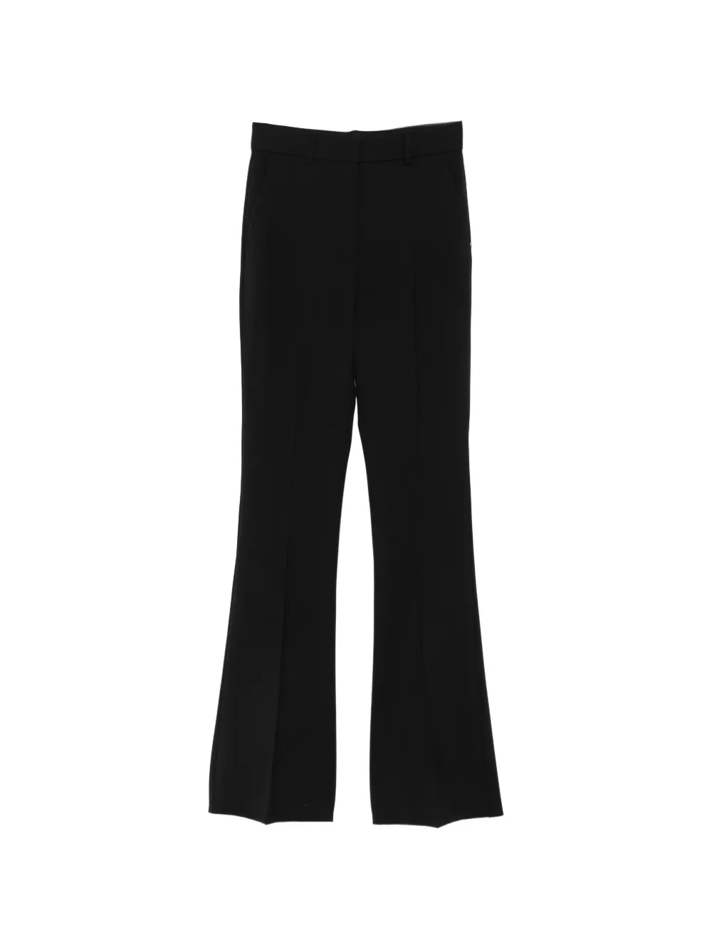 Sportmax pressed-crease flared trousers - Schwarz