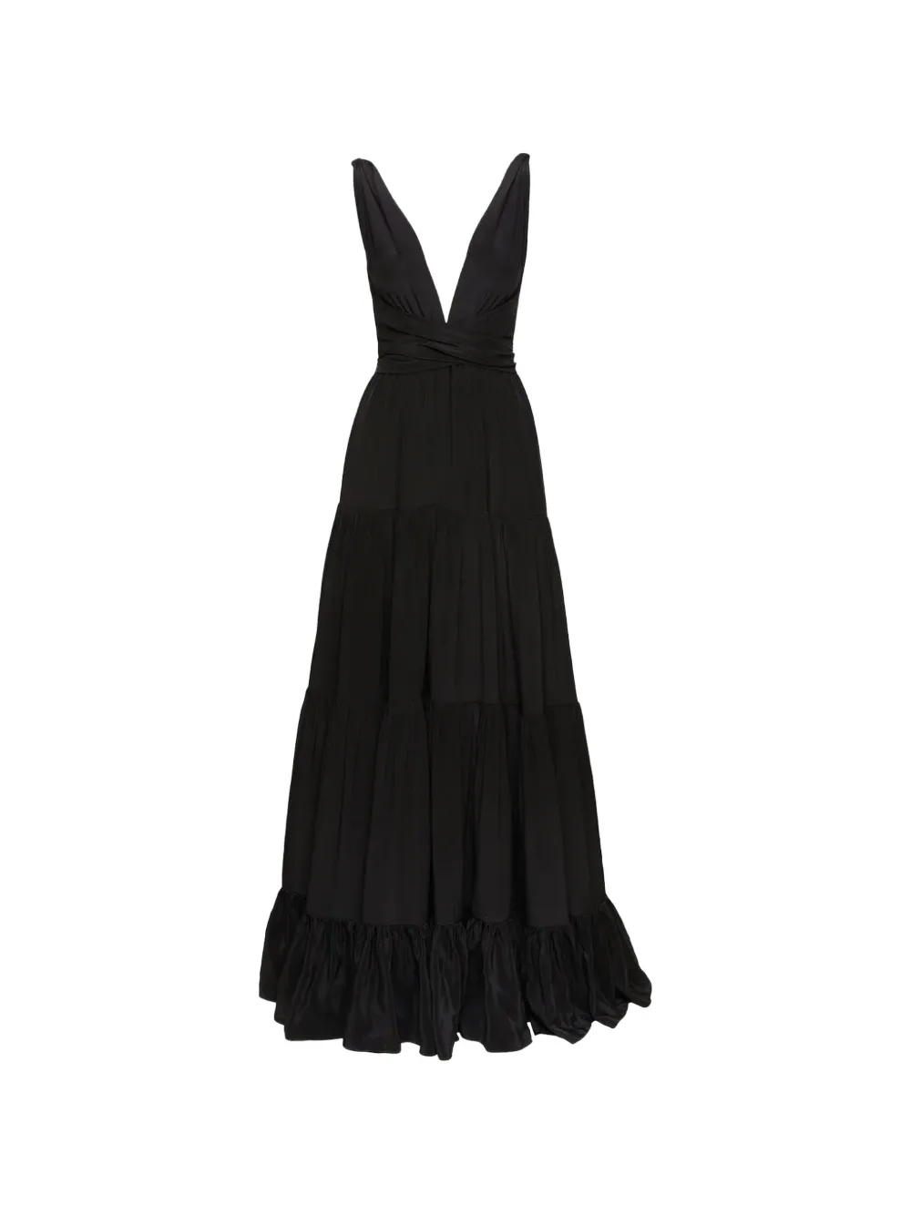 AZEEZA Callan tiered maxi gown