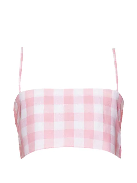 AZEEZA Walton Gingham crop top