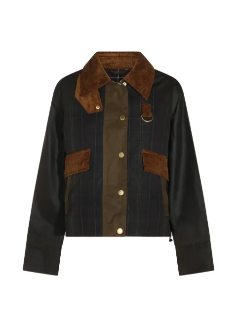 Barbour Irene check-pattern corduroy-collar jacket