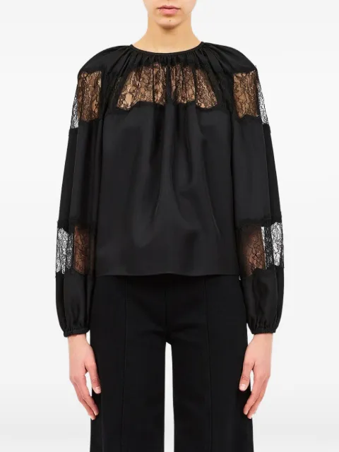 Ulla Johnson Bess lace-trimmed silk blouse