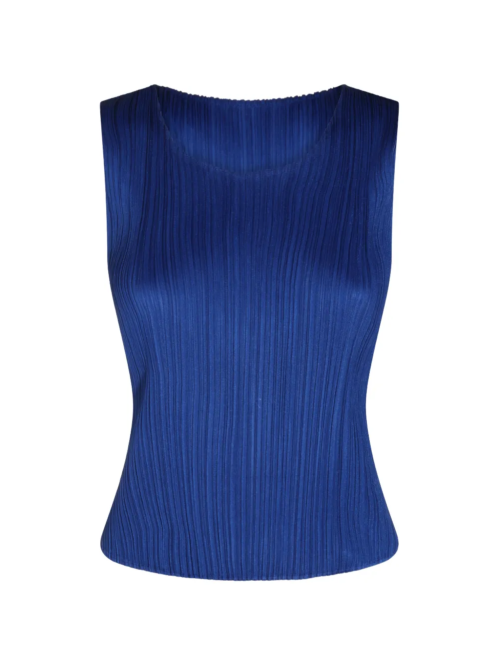 Pleats Please Issey Miyake pleated sleeveless top - Blu