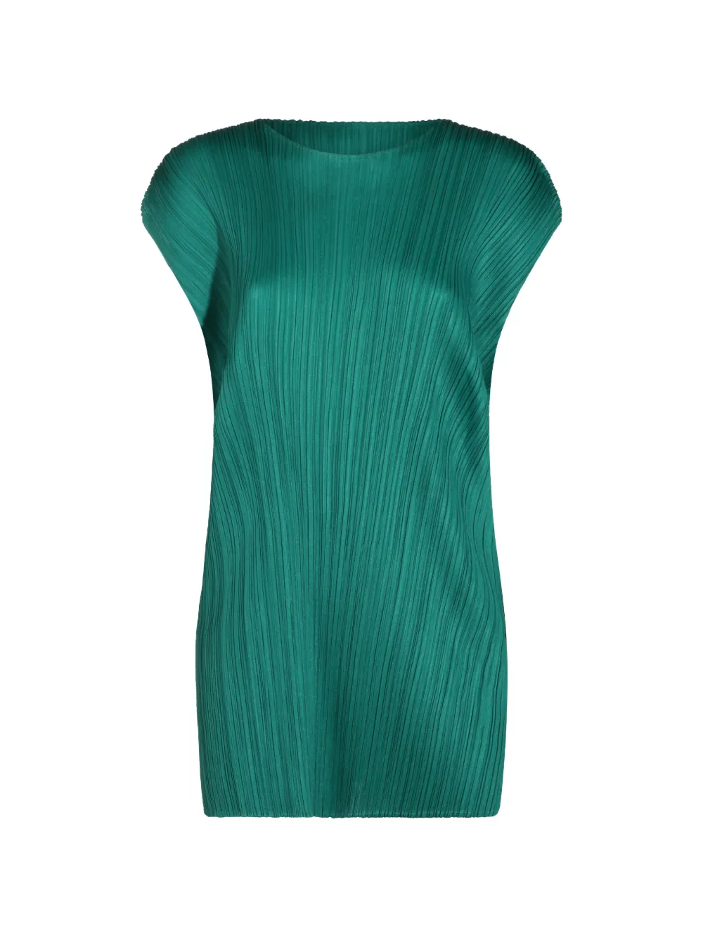 Issey Miyake Plissé-effect Mini Dress In Green