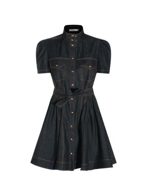 ZIMMERMANN belted denim dress
