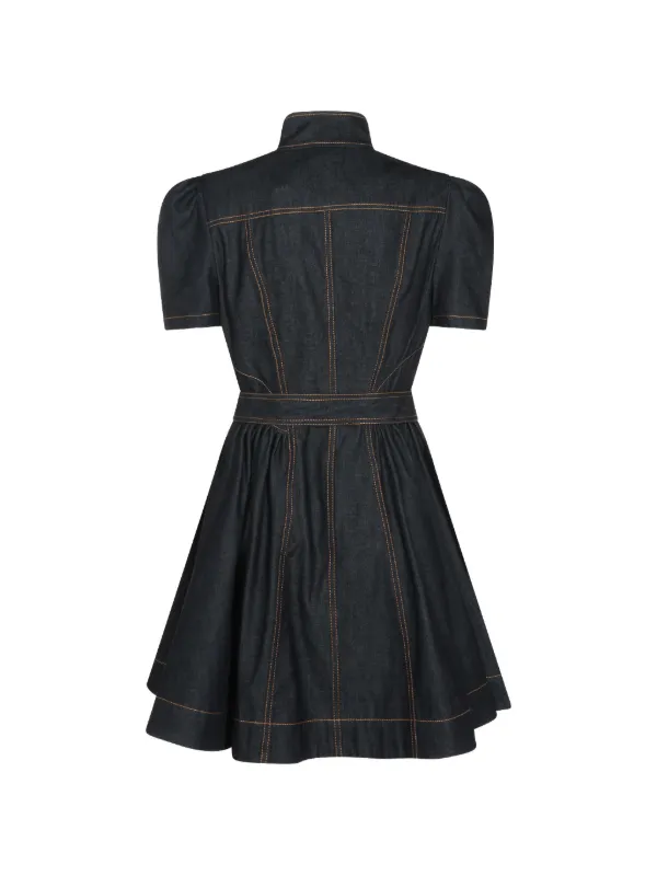 acler priestly denim dress ZIMMERMANN Belted | Blue Fitted waist SKU|M-FALCON-BLK01 Primary colour:Black Burgundy Dresses | Burgundy Eagleton mini
