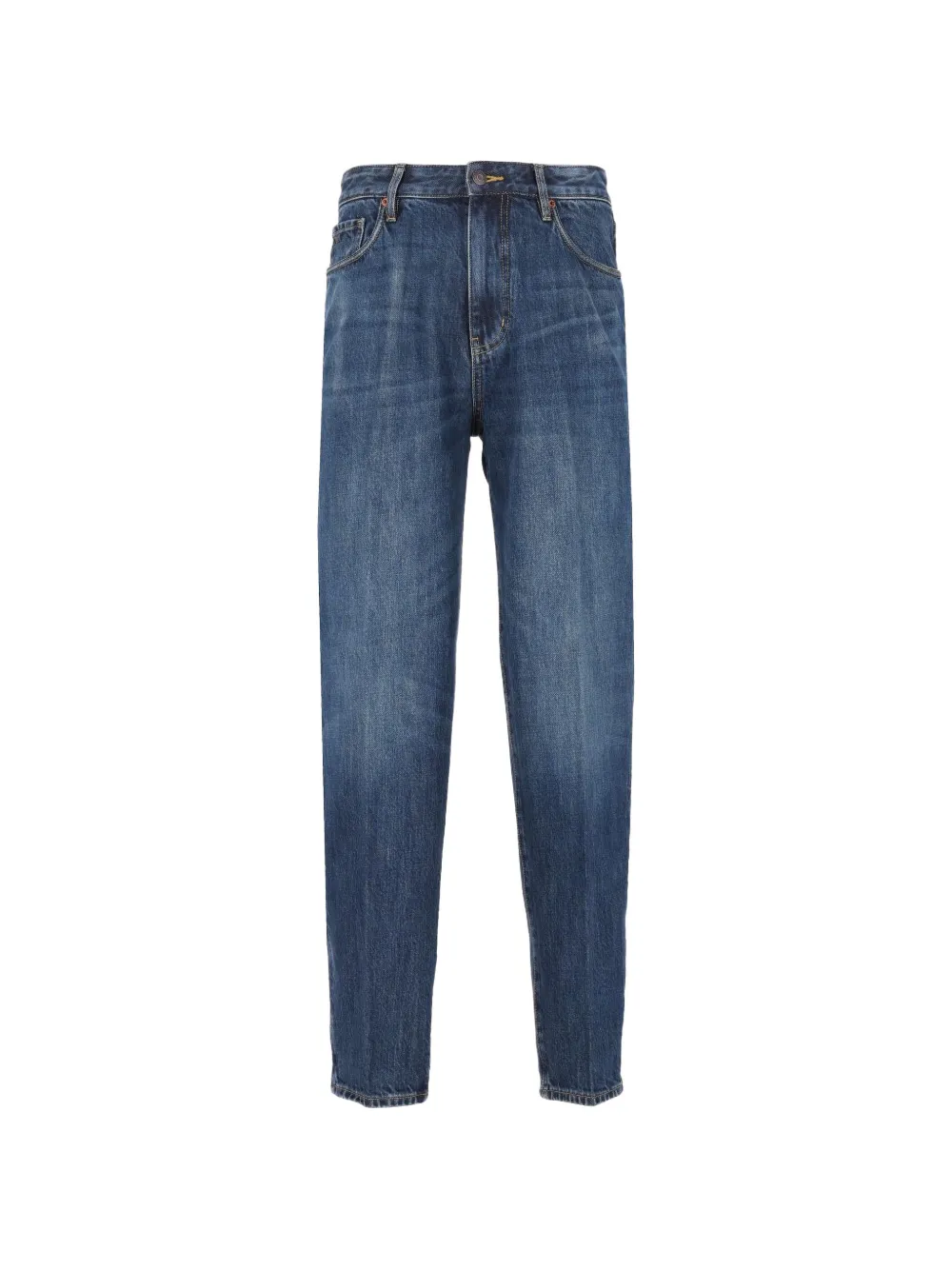 Emporio Armani logo-patch straight-leg jeans - Blu