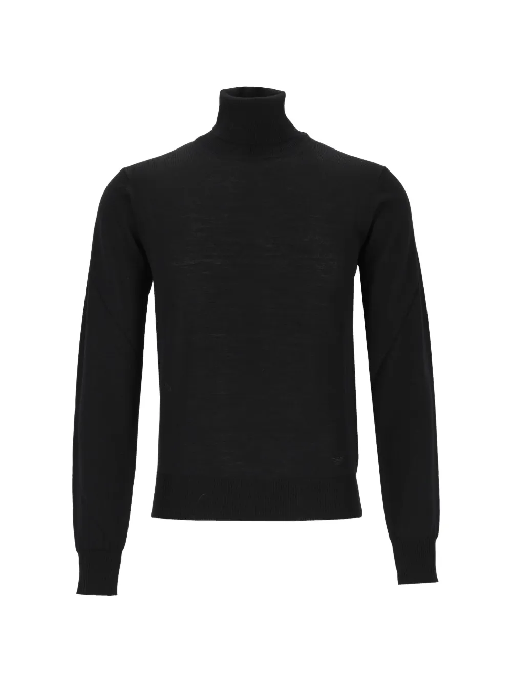 Emporio Armani pure virgin-wool roll-neck jumper Zwart