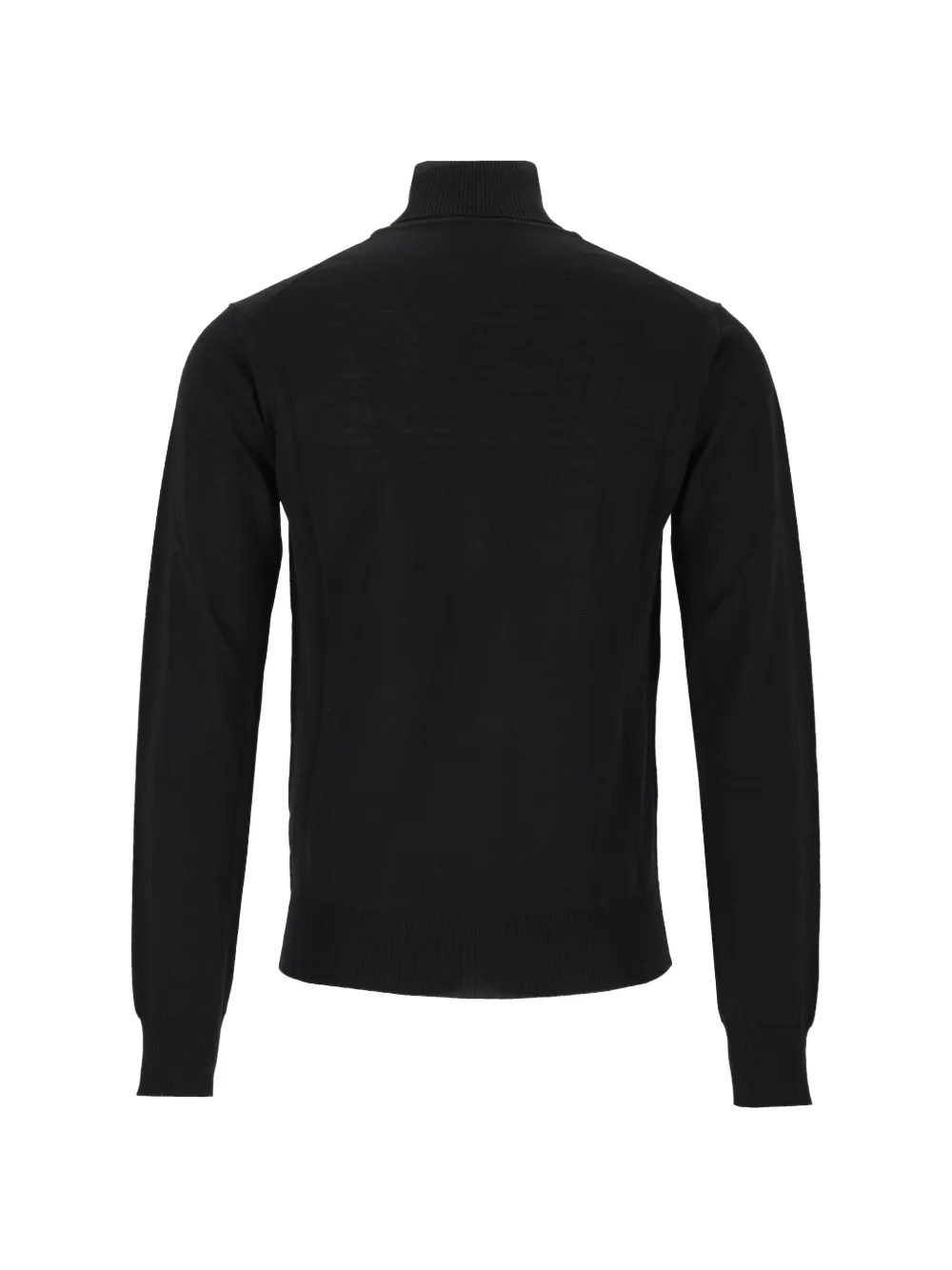 Emporio Armani pure virgin-wool roll-neck jumper Zwart
