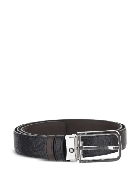 Montblanc reversible embossed-leather belt