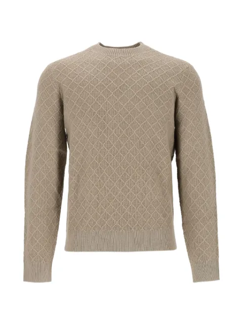 Emporio Armani diamond-pattern crew-neck sweater