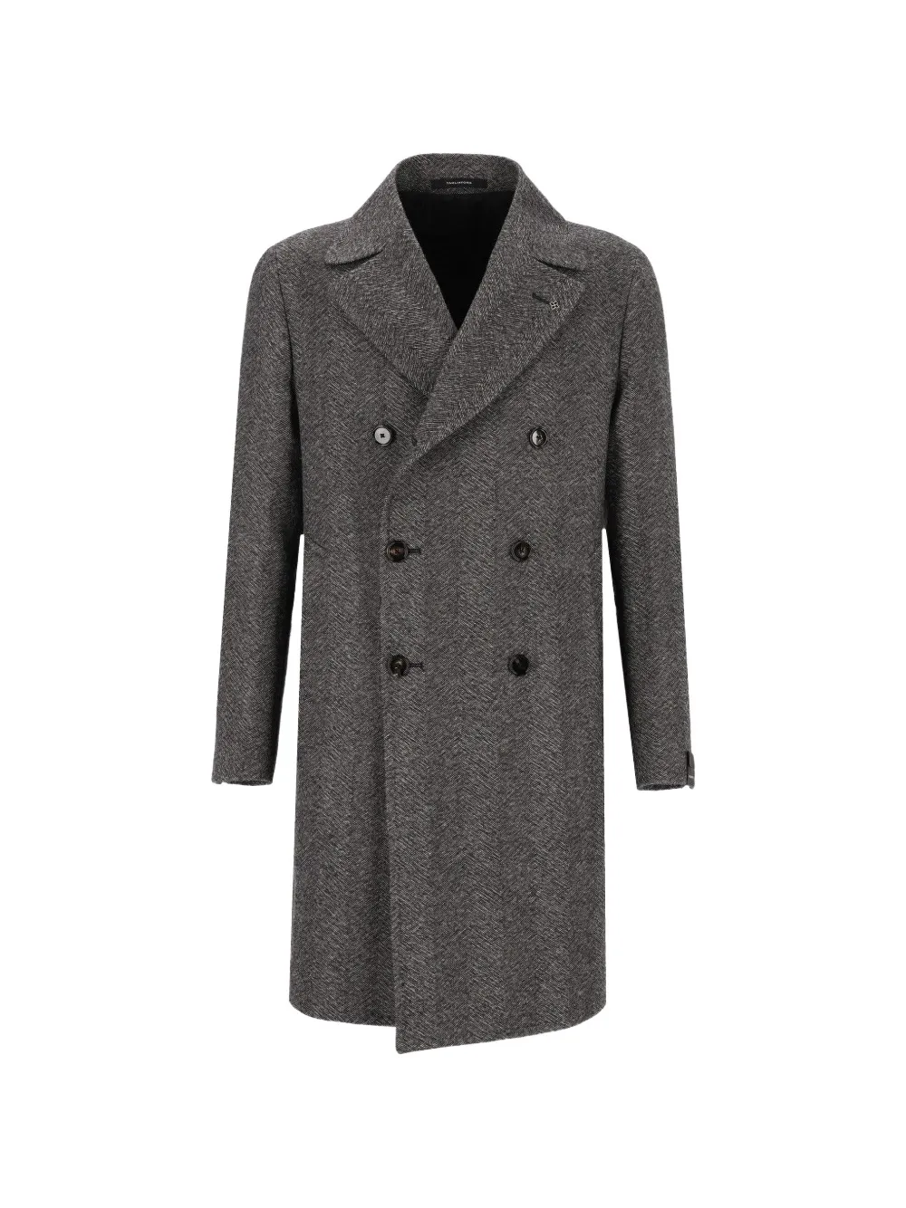 Tagliatore herringbone double-breasted coat - Nero