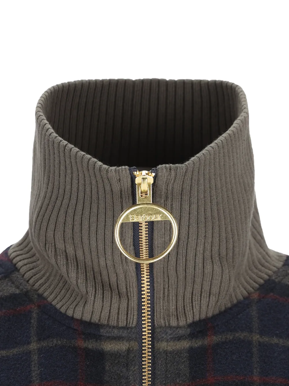 Barbour Ivybridge jack met tartan-ruit en rits Grijs