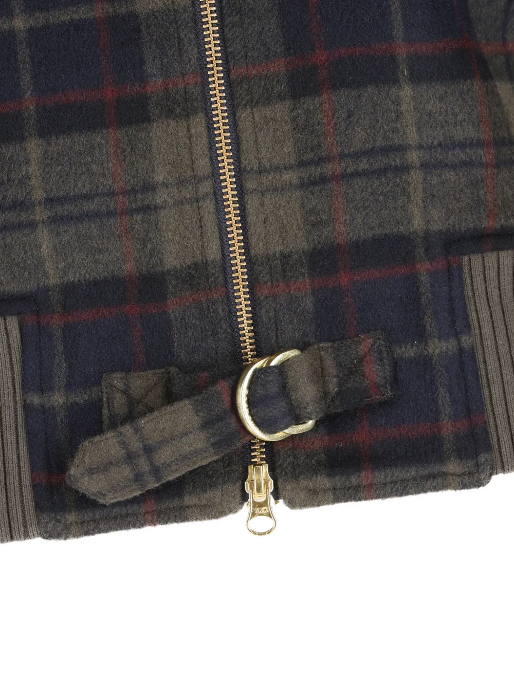 Barbour Ivybridge jack met tartan-ruit en rits Grijs