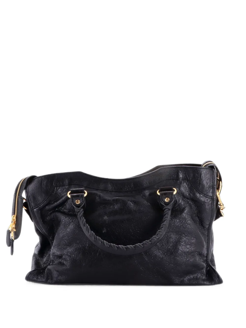 Balenciaga Pre-Owned Mittelgroße City Giant Studs Satchel-Tasche - Schwarz