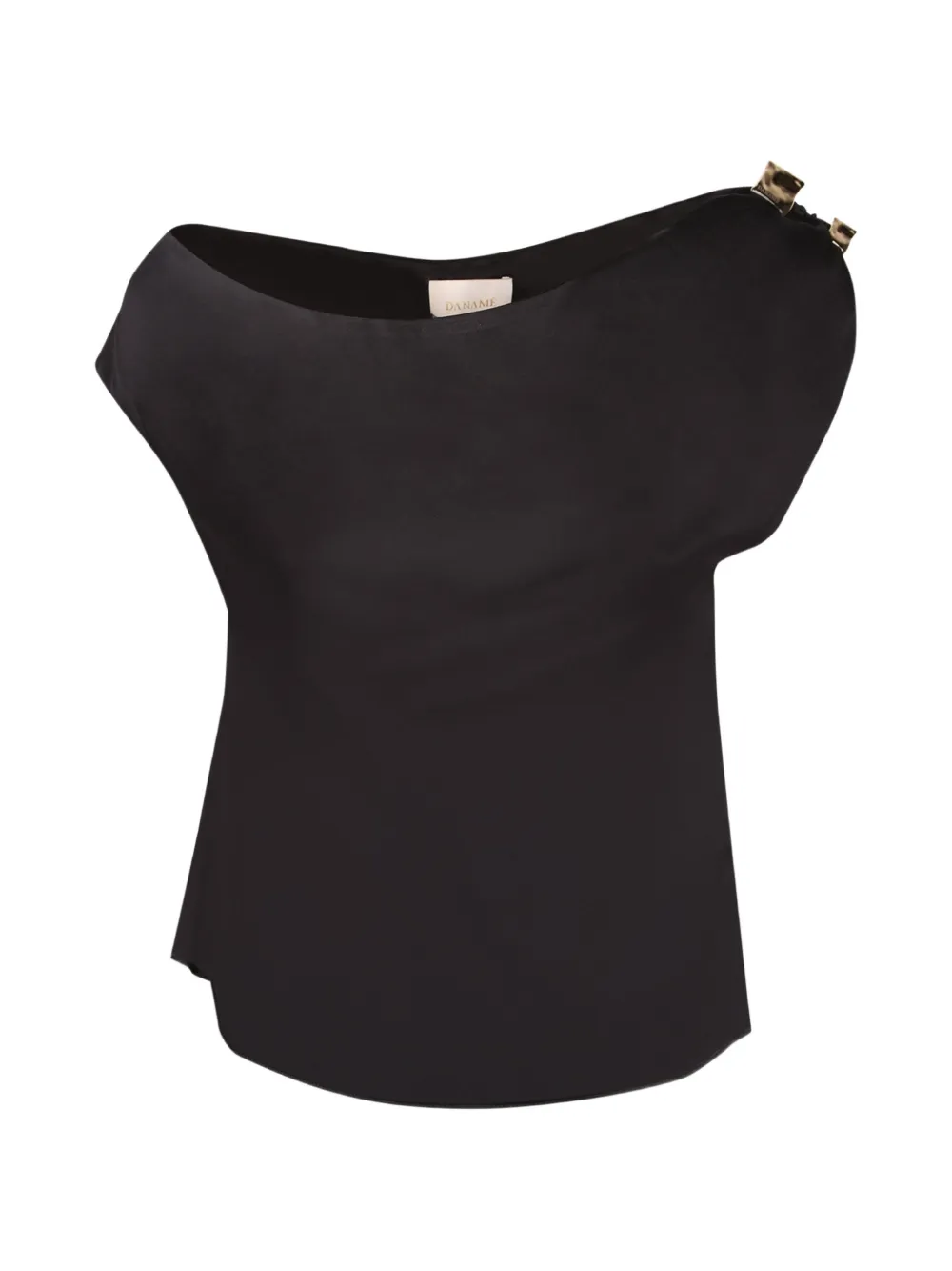 Danamè Embellished Boat-neck Top In Brown