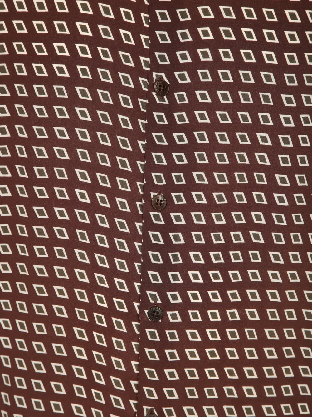Costumein geometric-print long-sleeved shirt Bruin