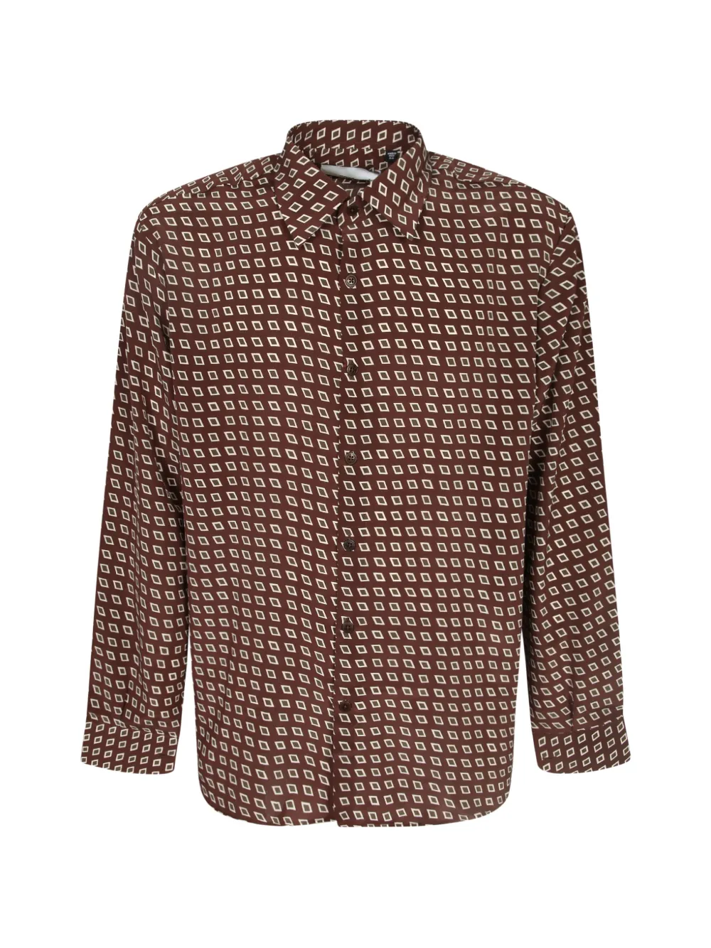 Costumein geometric-print long-sleeved shirt