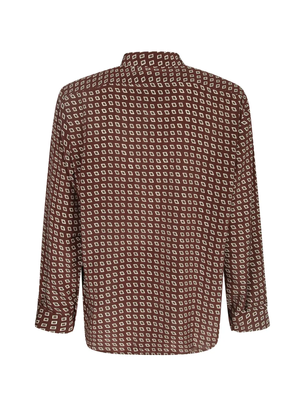 Costumein geometric-print long-sleeved shirt Bruin