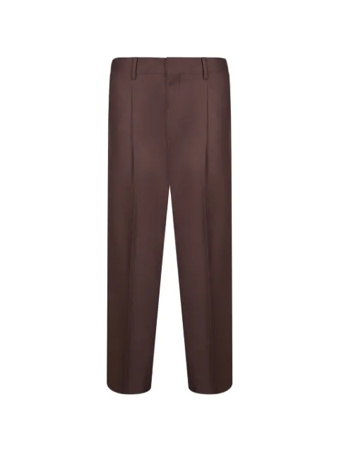 Costumein pleated-detail pressed-crease trousers