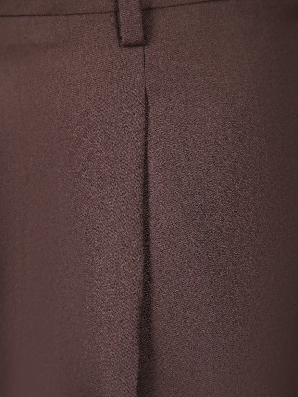 Costumein Broek met plooi-detail en persvouw Bruin