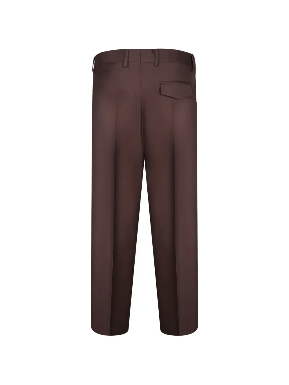 Costumein Broek met plooi-detail en persvouw Bruin