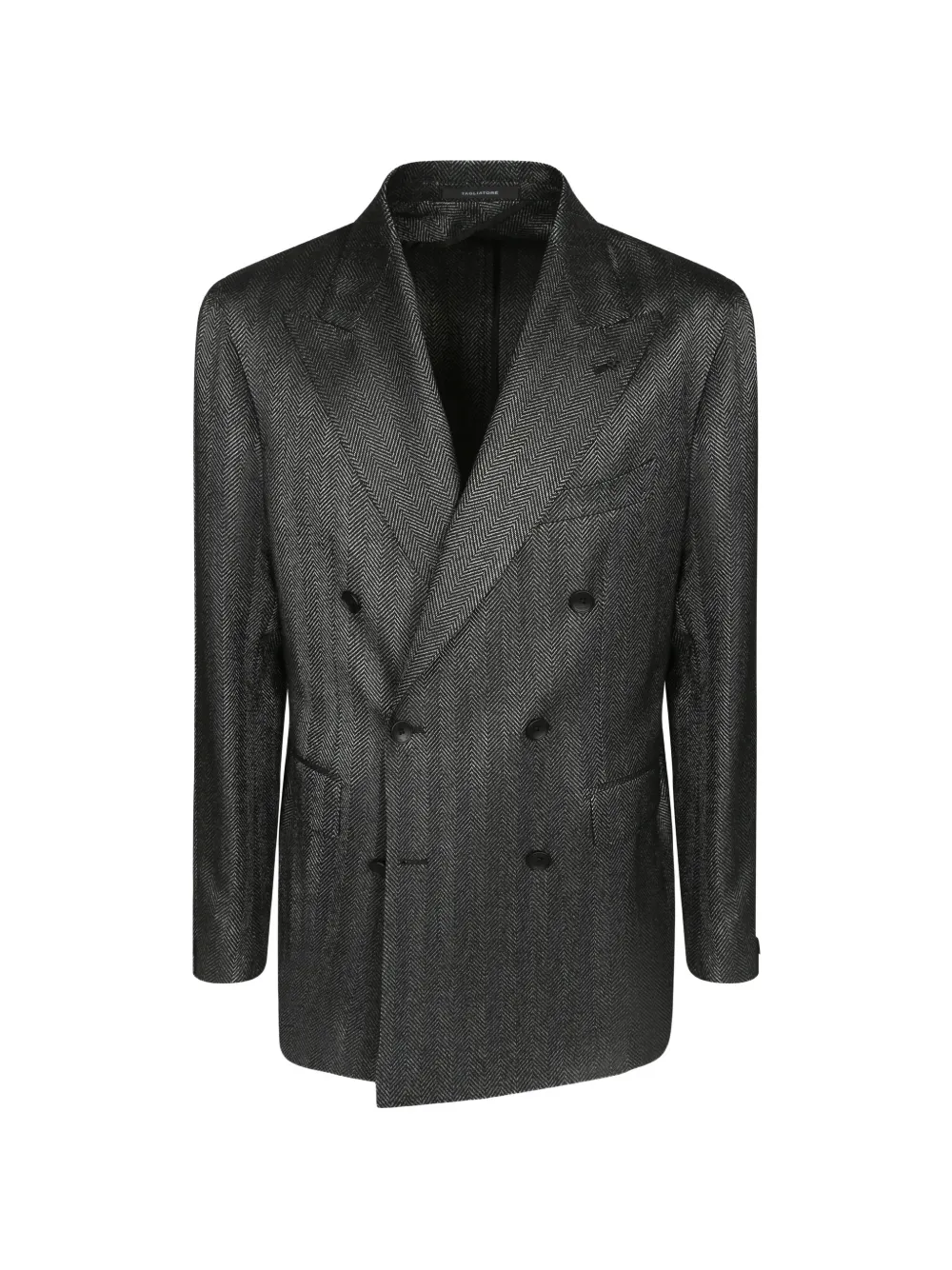 Tagliatore double-breasted herringbone-pattern blazer