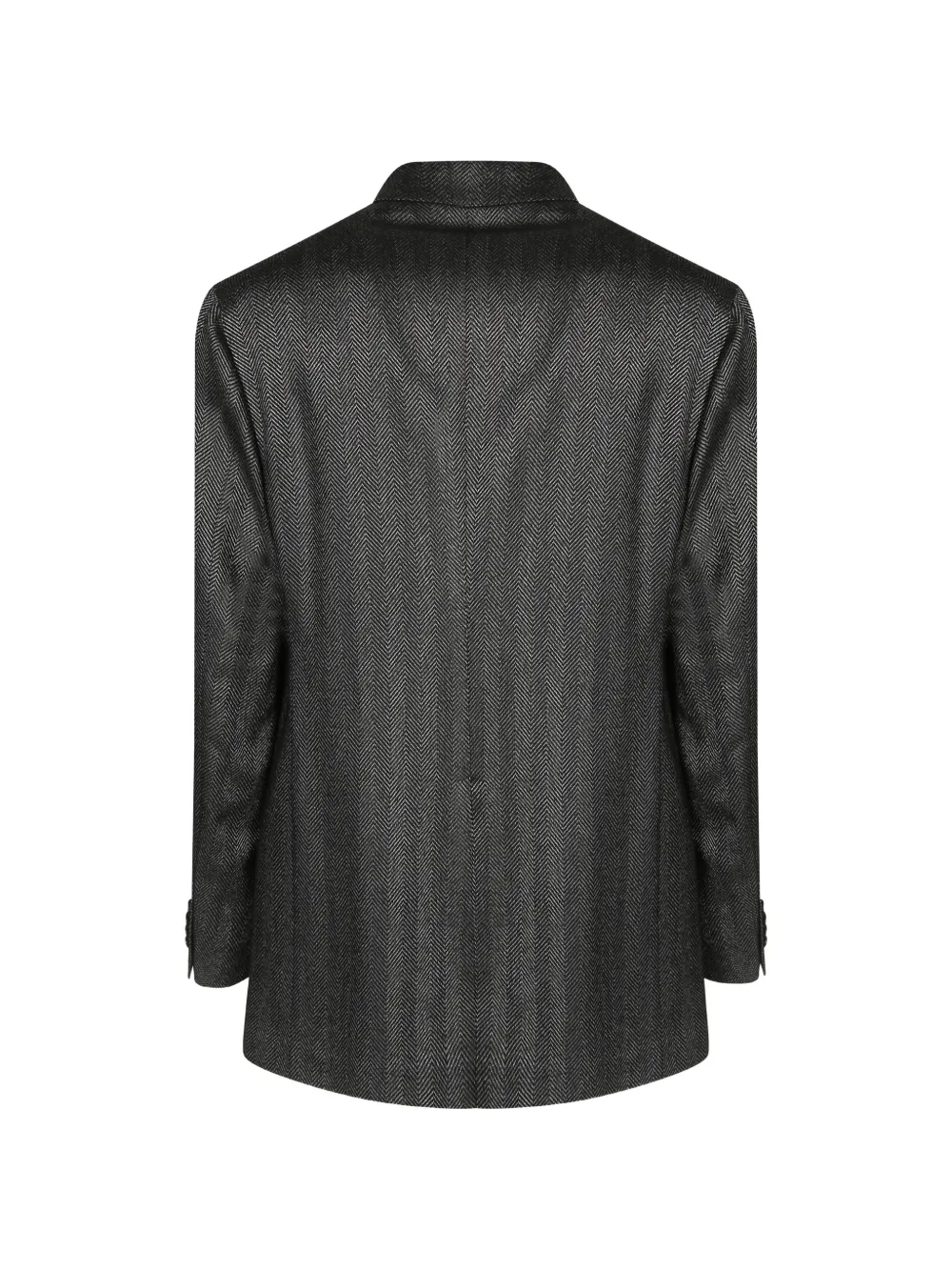 Tagliatore double-breasted herringbone-pattern blazer Grijs
