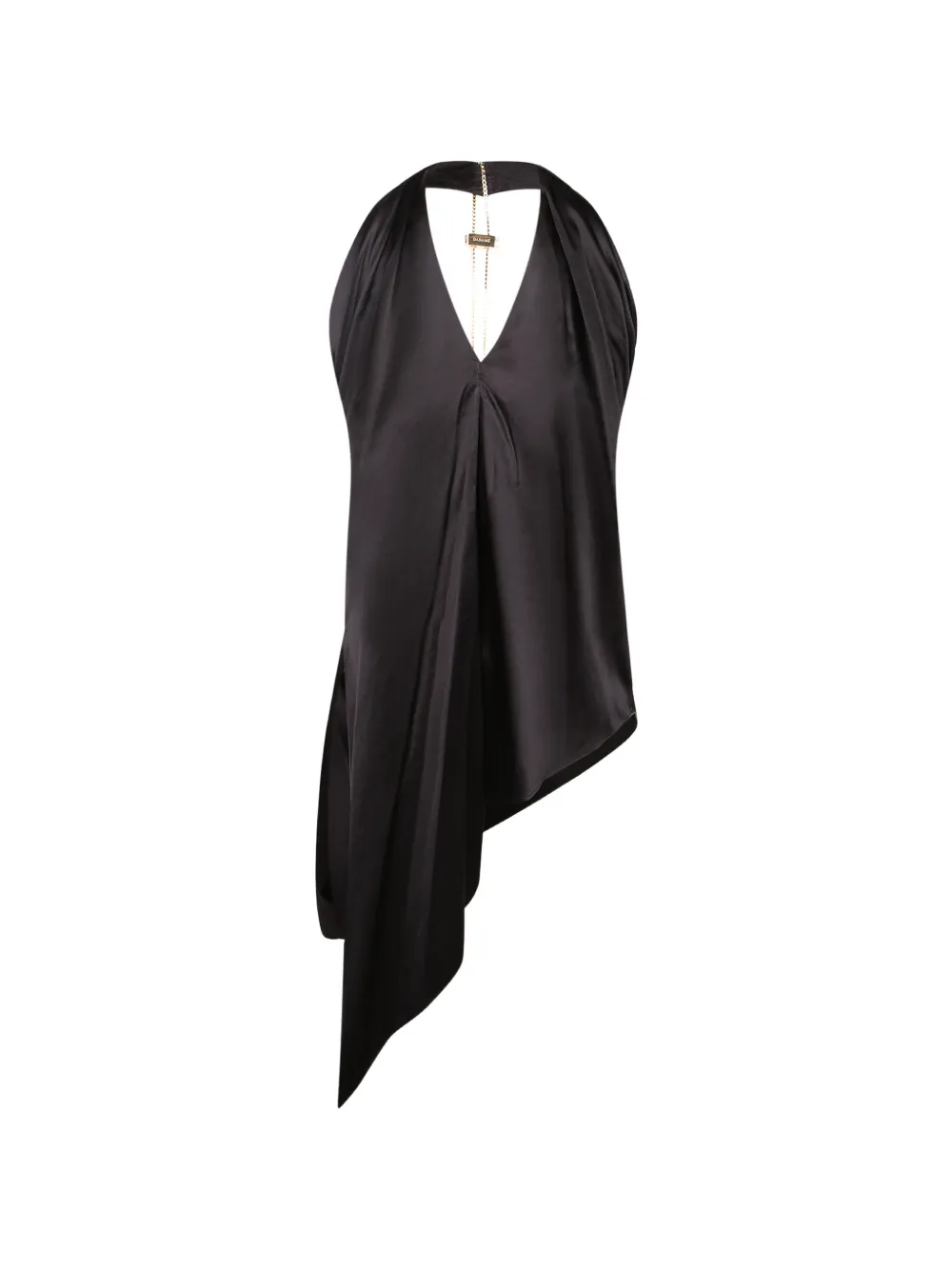 Danamè Asymmetric Halterneck Top In Black