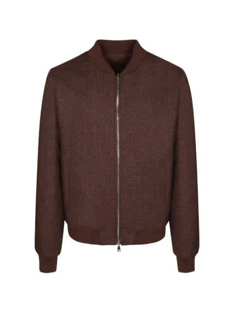 Costumein Brett check-pattern bomber jacket