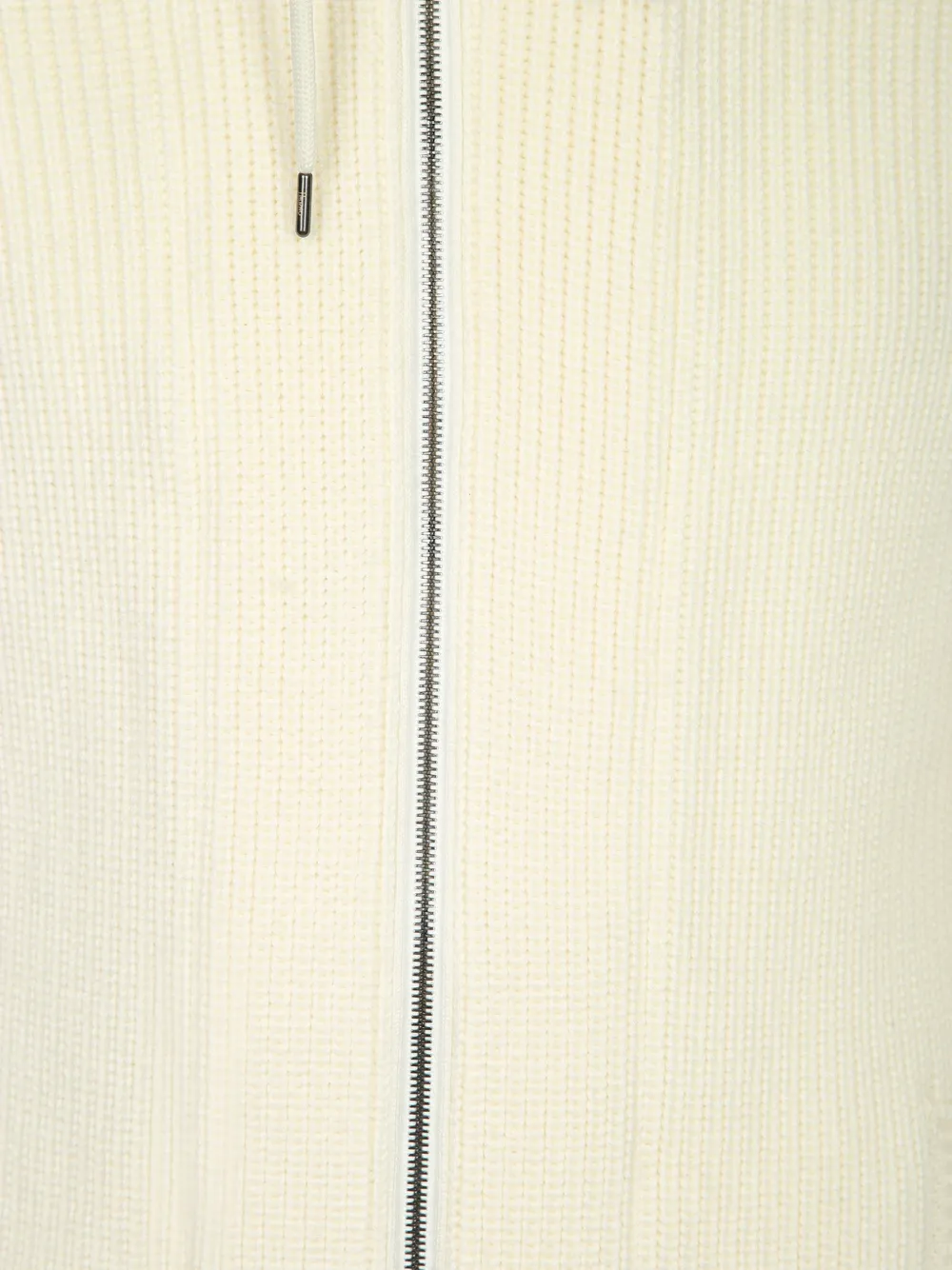 Herno ribbed-knit zip-up hoodie Beige