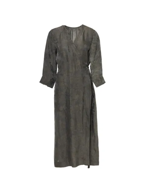 Uma Wang Anthea jacquard-pattern wrap midi dress