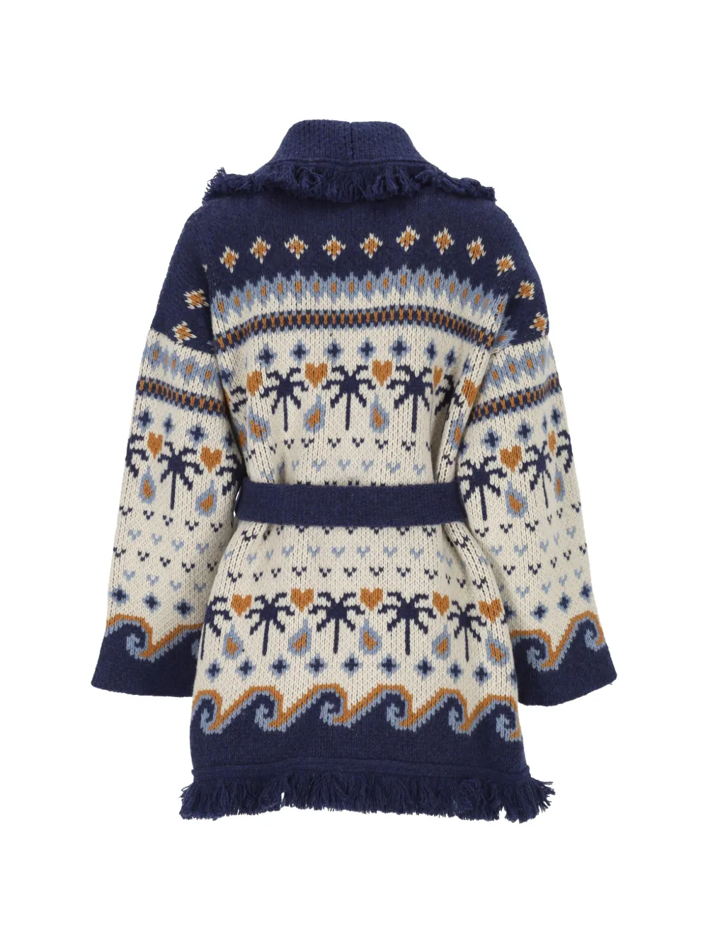 Alanui Vestjas met franje afwerking en jacquard Blauw