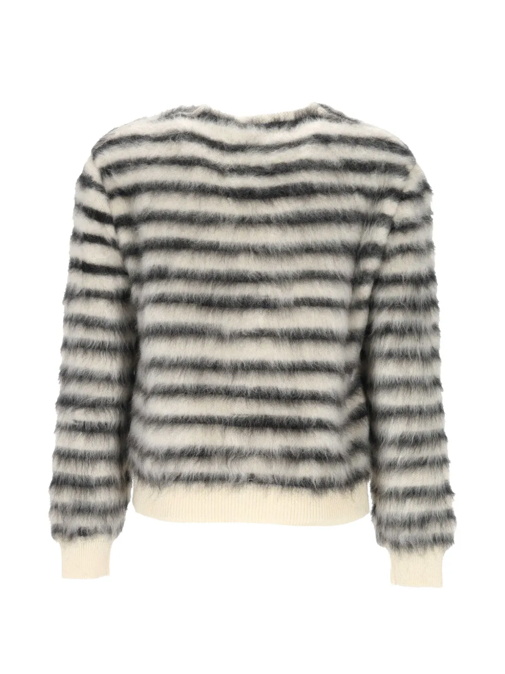 TOM FORD striped mohair-blend cardigan Wit