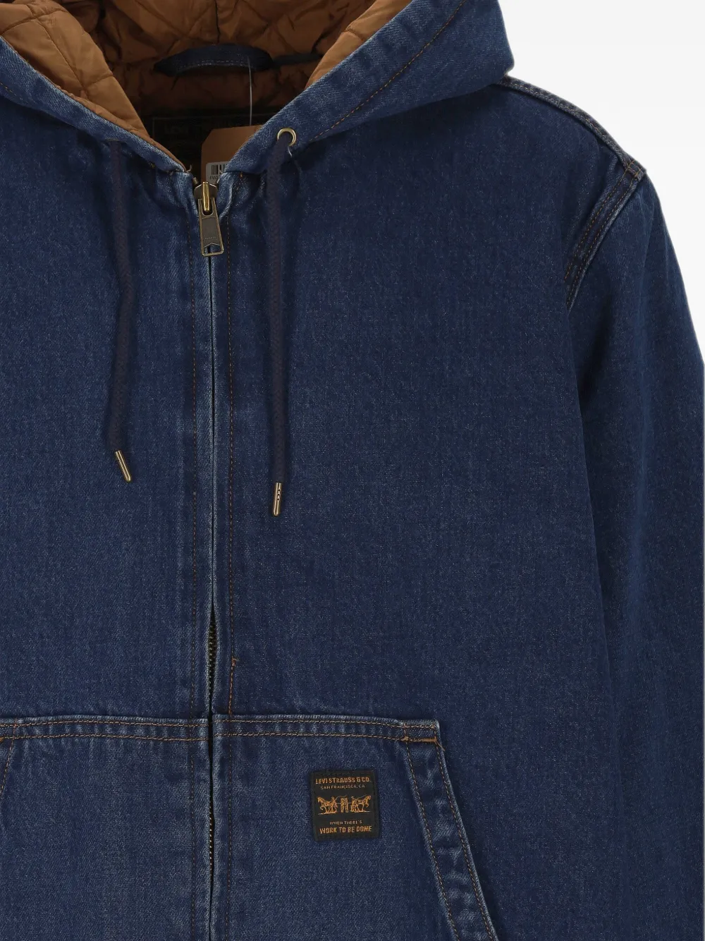 Levi's Potrero denim jack met capuchon Blauw