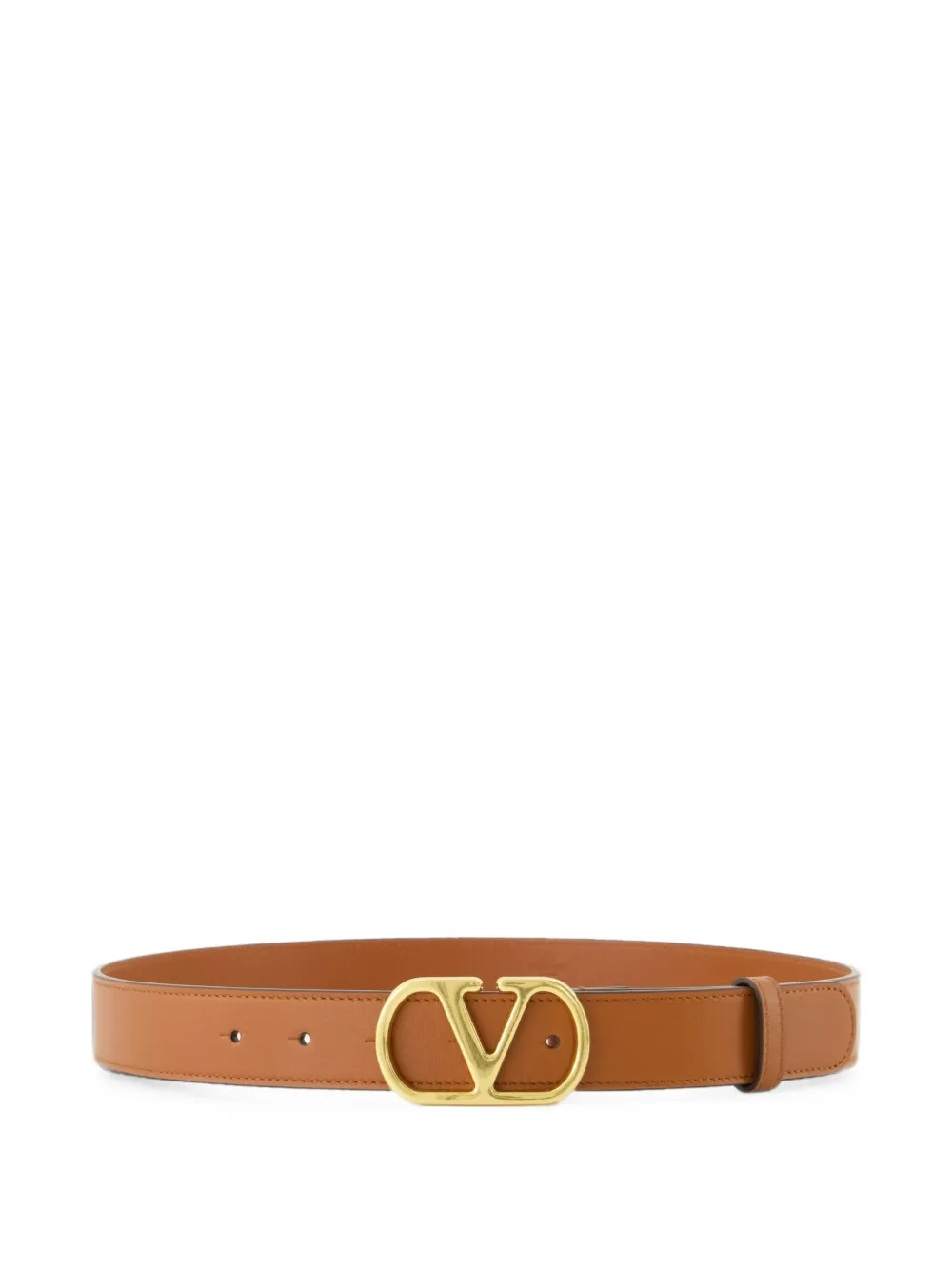 Valentino Garavani Vlogo Leather Belt In Yellow