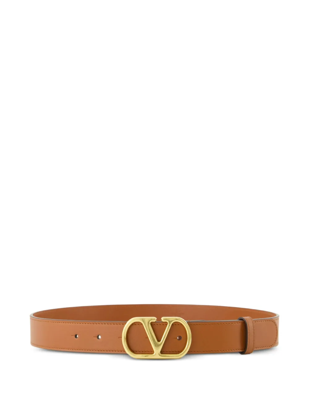 Valentino Garavani VLogo leather belt - Marrone