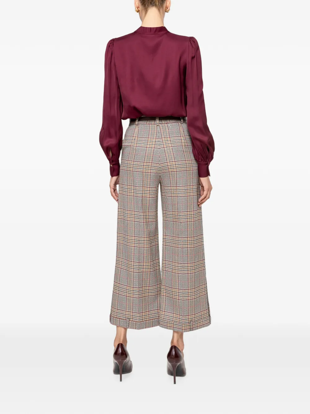NISSA Viscose blouse met strikdetail Rood
