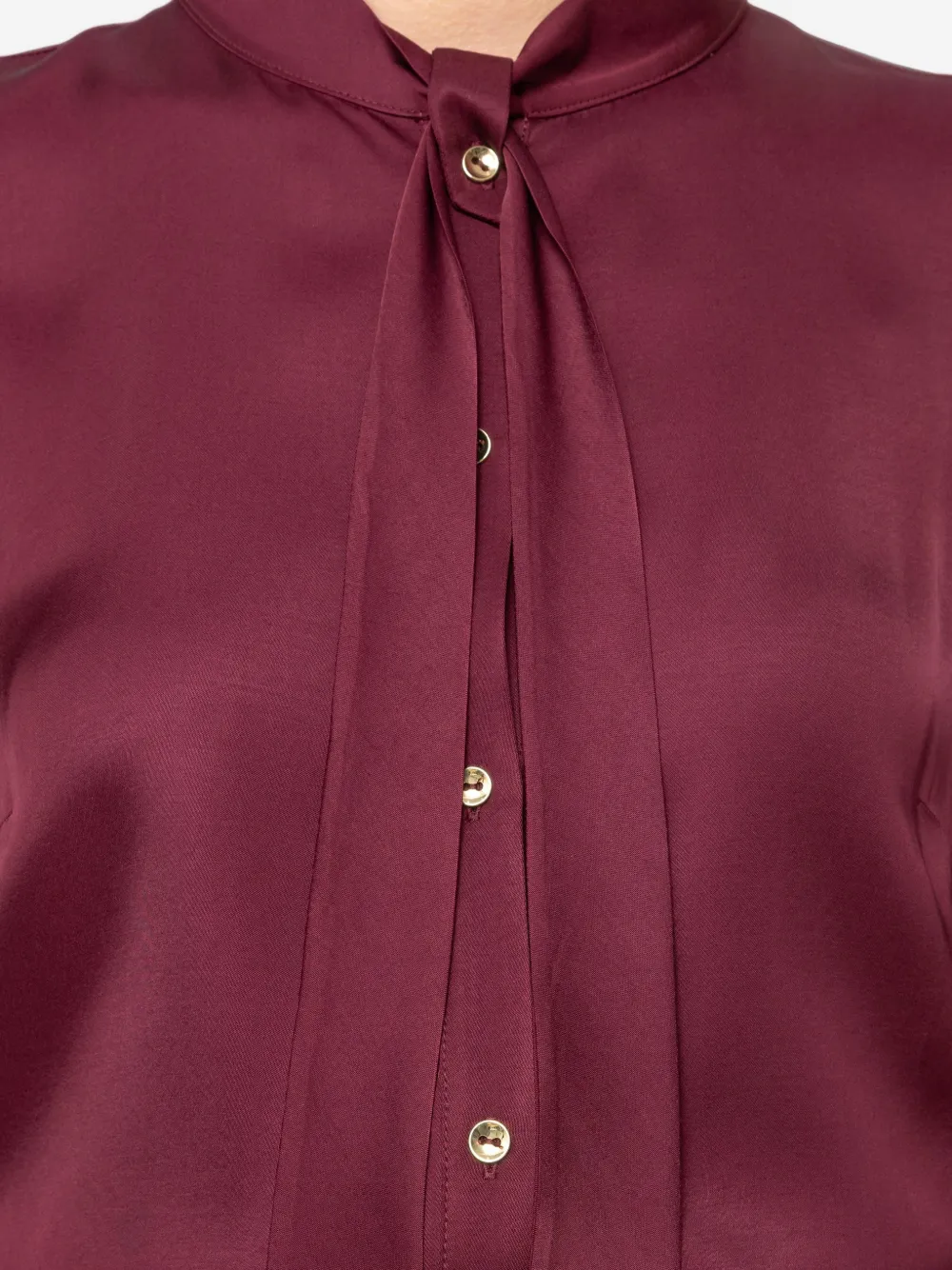 NISSA Viscose blouse met strikdetail Rood