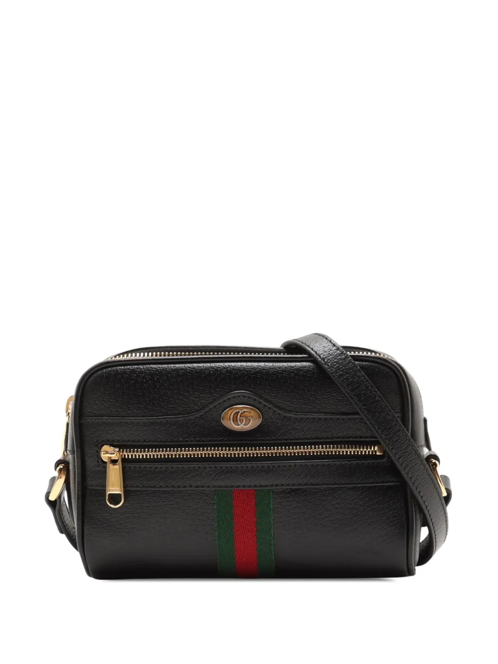 Gucci Pre-Owned 2000-2015 Mini Calfskin Web Ophidia crossbody bag - Nero