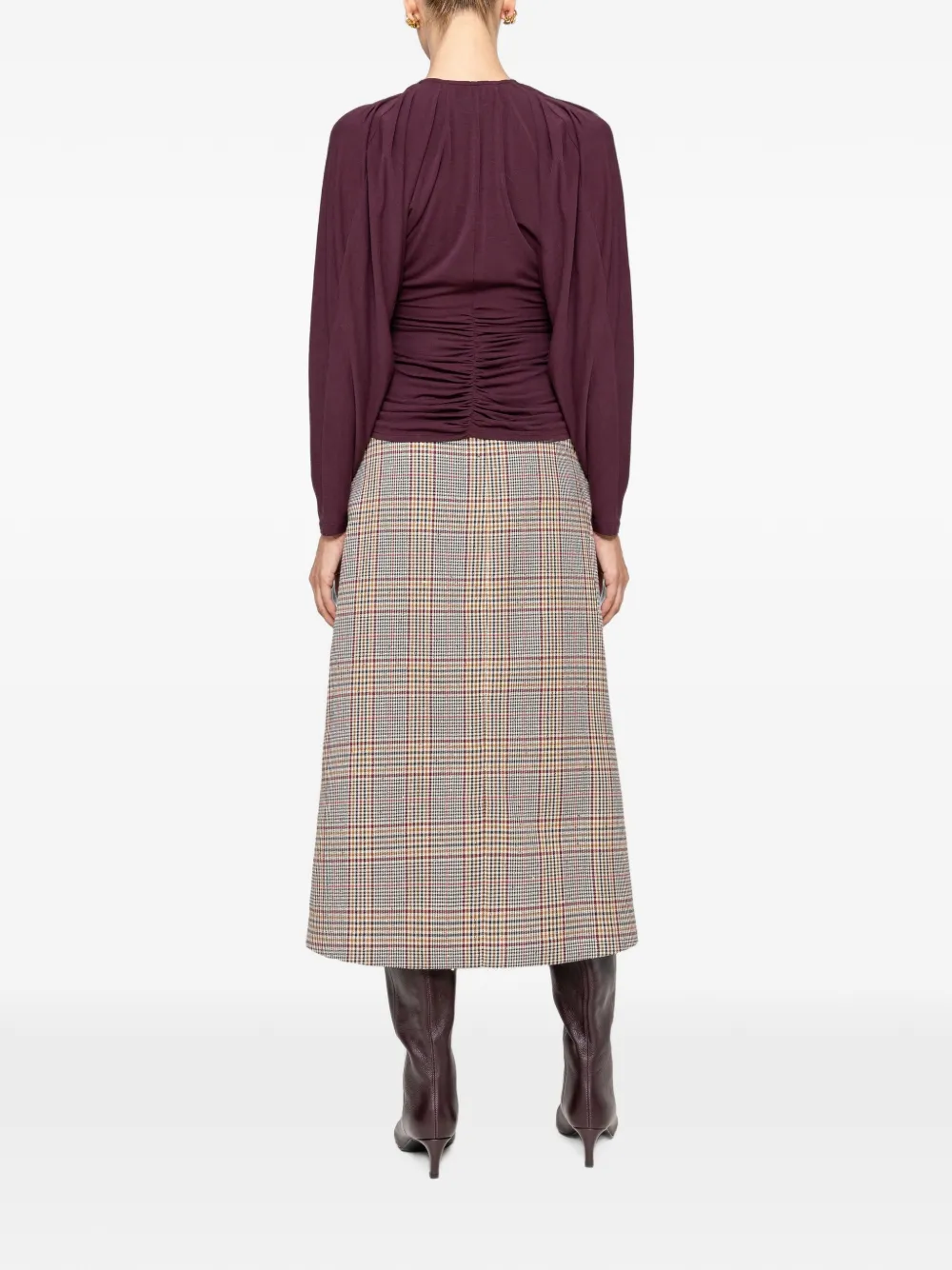 NISSA Gedrapeerde TENCEL™ wollen top Paars