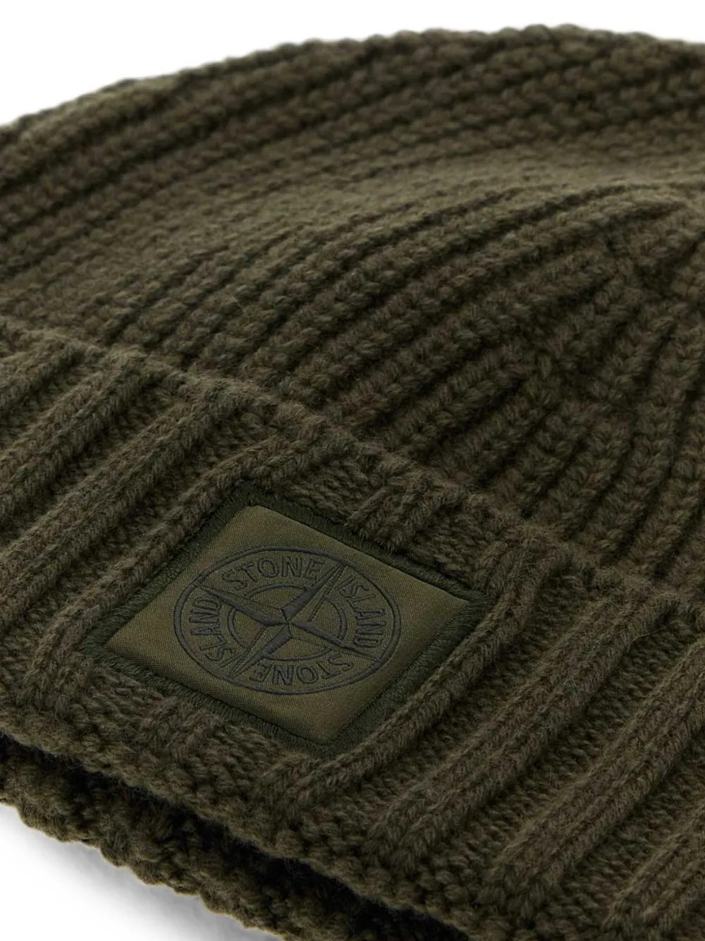 Stone Island Ribgebreide muts Groen