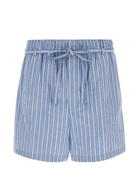 Saint Laurent striped embroidered shorts