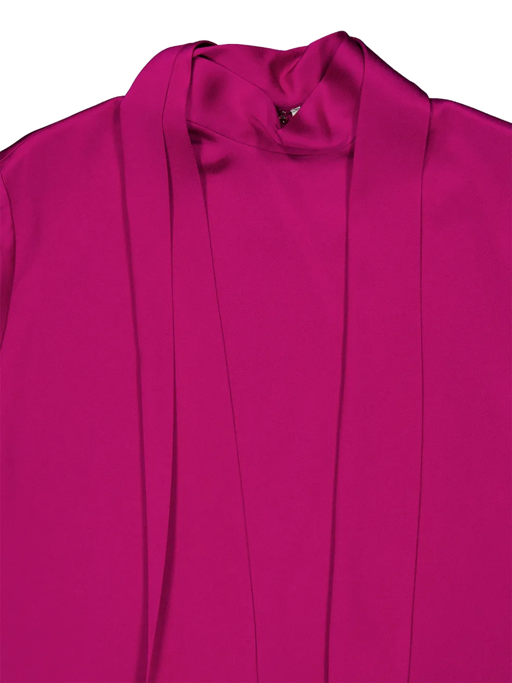 Stella McCartney Satijnen top met gestrikte achterkant en hoge hals Roze