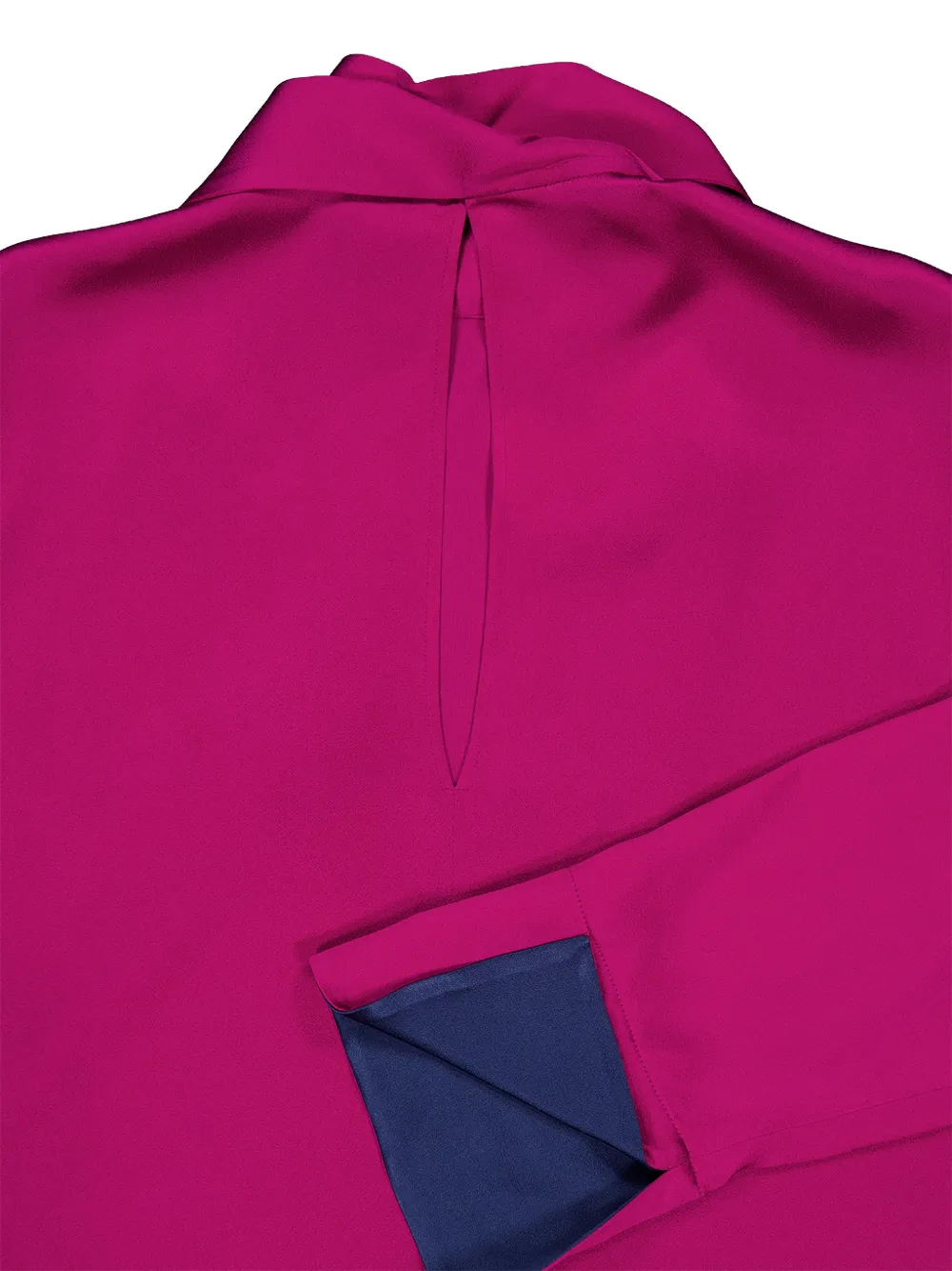 Stella McCartney Satijnen top met gestrikte achterkant en hoge hals Roze