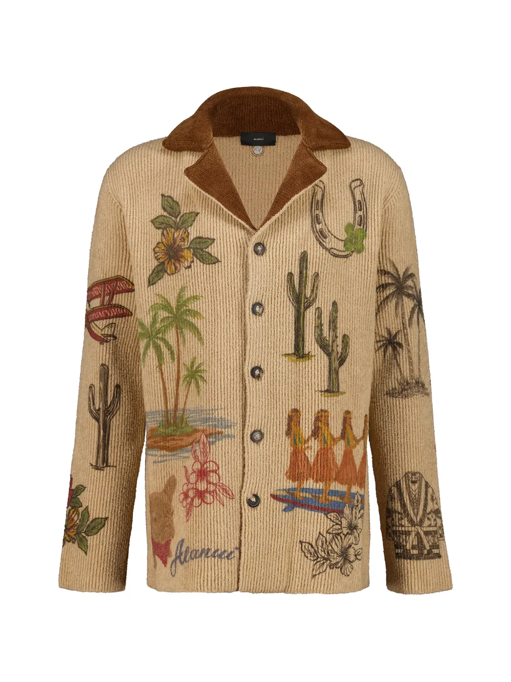 Alanui The Decade intarsia-knit shirt