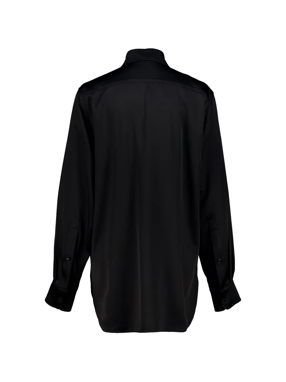 Stella McCartney Satijnen blouse met franje Zwart