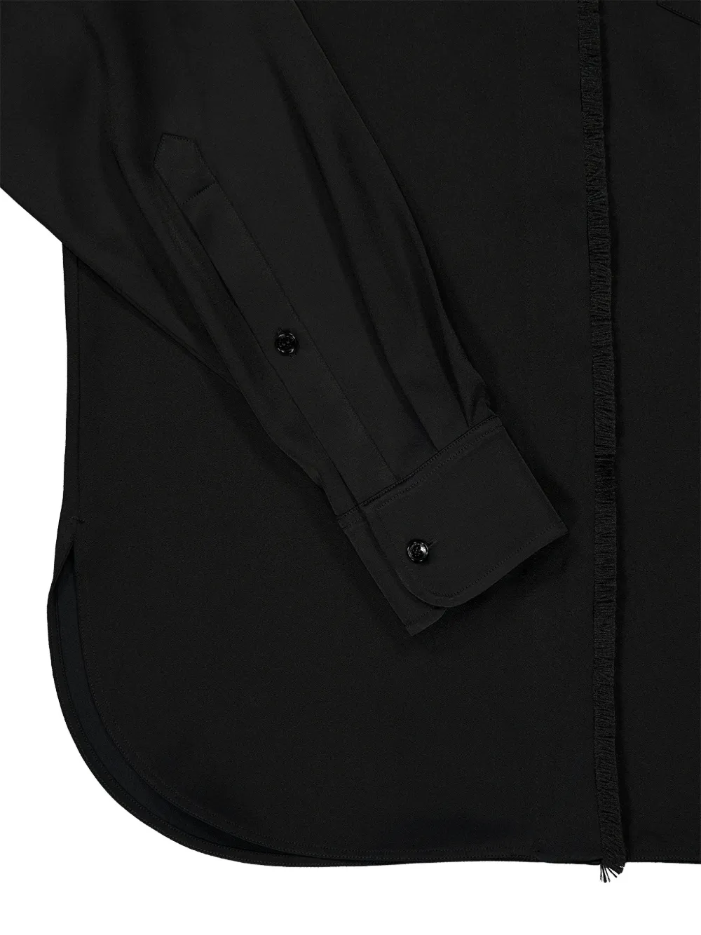 Stella McCartney Satijnen blouse met franje Zwart