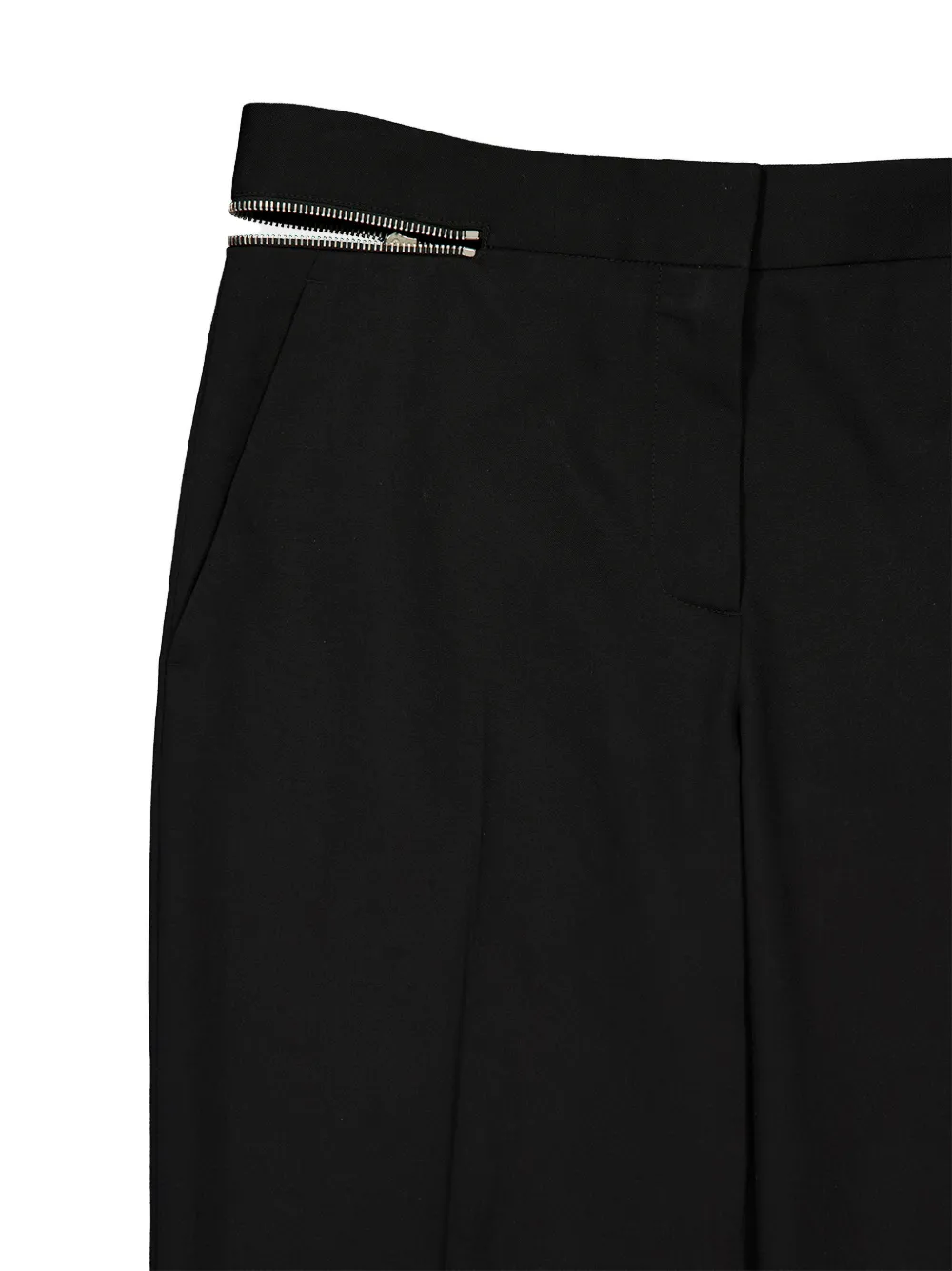 Stella McCartney Straight broek met ritsdetail Zwart